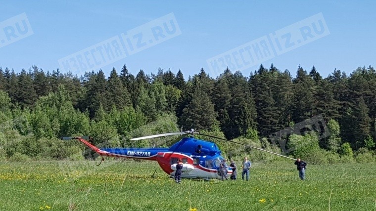 Вертолет Ми-2 совершил вынужденную посадку в Подмосковье