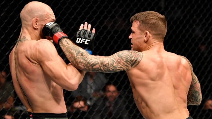 UFC опубликовал видео победного нокаута Порье в бою с Макгрегором