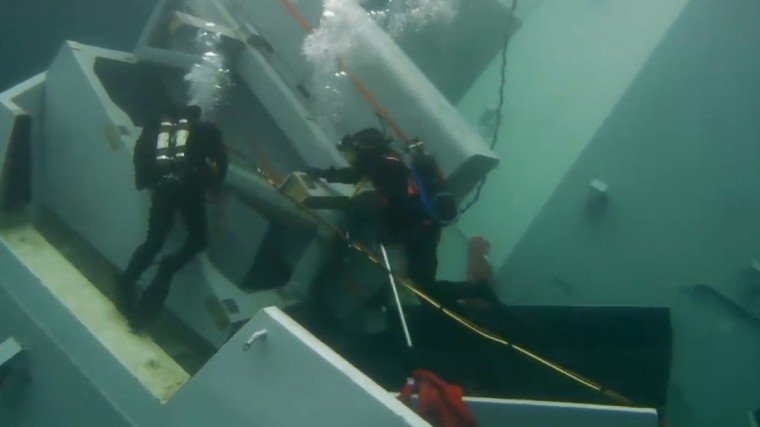Появились первые видеокадры затонувшего фрегата ВМС Норвегии