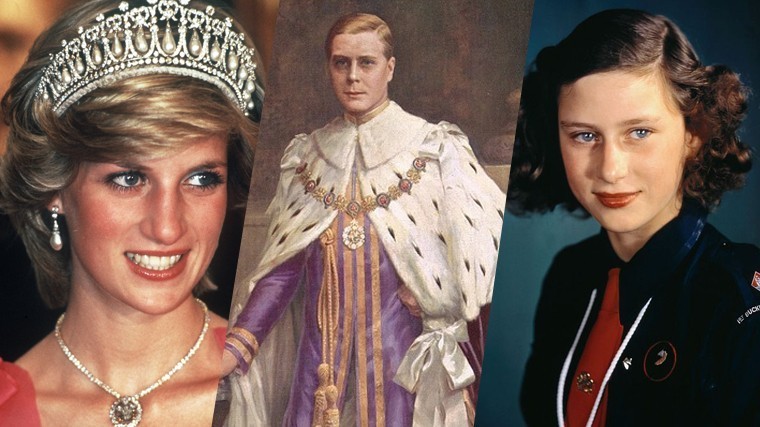 Слева направо: принцесса Диана, король Эдуар VIII, принцесса Маргарет