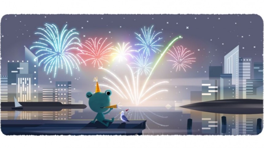 Google опубликовал праздничный Doodle в преддверии Нового года