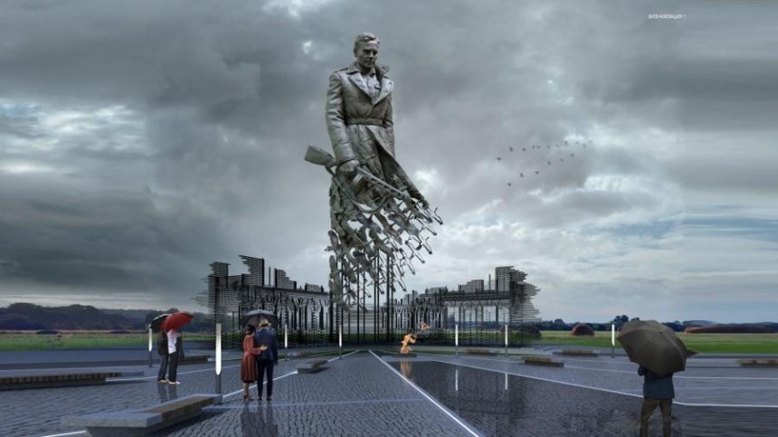 В Тверской области начали установку монумента Советскому солдату