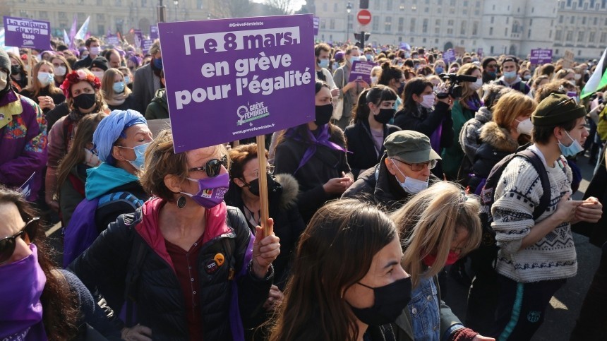В Международный женский день в Европе прошли протестные акции