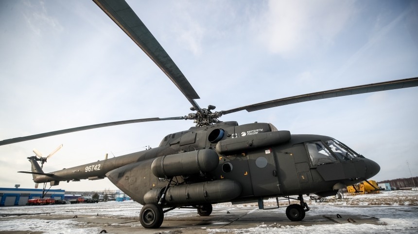 Видео с места крушения вертолета Ми-8 под Ульяновском