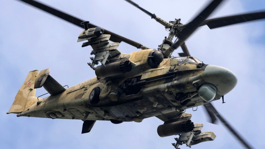 Вертолеты Ка-52 и Ми-8 нанесли удар по скоплениям живой силы и техники ВСУ