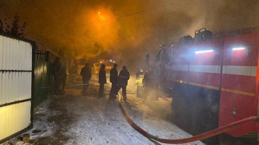 Опубликовано видео с места пожара с семью погибшими в Башкирии