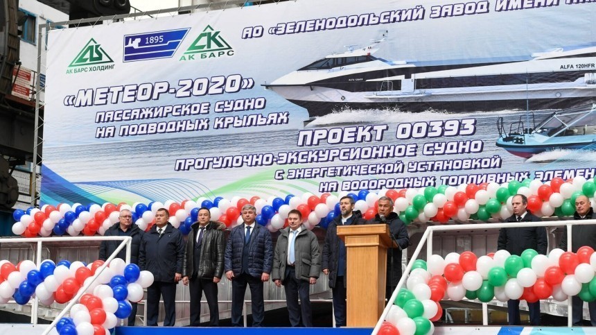 В Татарстане состоялась церемония закладки трех пассажирских судов