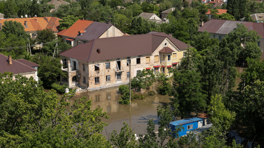 Город Алешки в Херсонской области оказался почти полностью затоплен