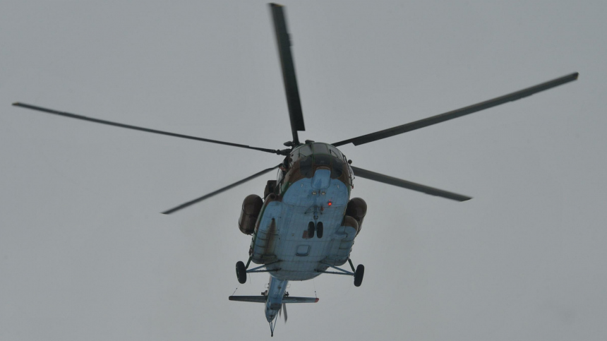 Военный вертолет Ми-8 упал в Бишкеке