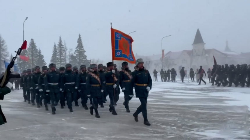 Памятное шествие прошло в Арктике в День Победы