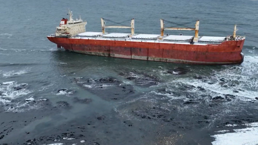 Китай поможет снять с мели застрявший у берегов Сахалина сухогруз