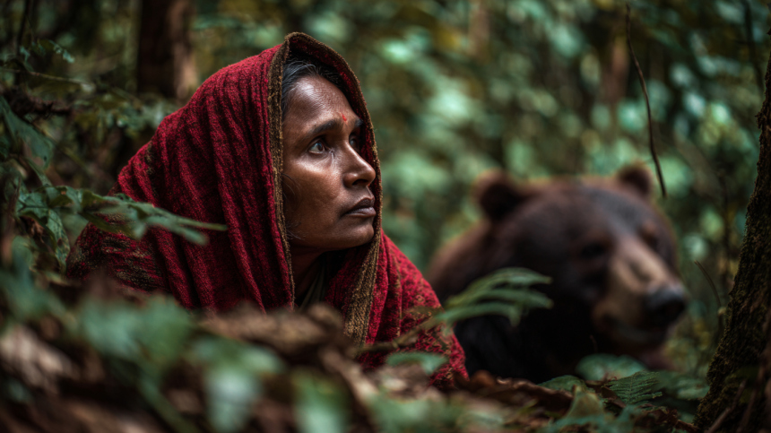 Женщина пережила нападение медведя и раненая провела ночь в лесу