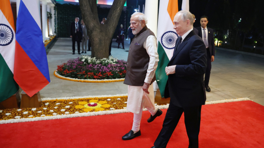 Путин поблагодарил премьера и президента Индии за теплый прием делегации РФ