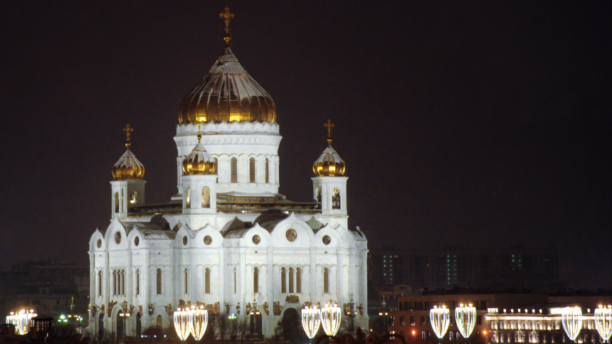 Рождественское Богослужение в Храме Христа Спасителя  прямая трансляция