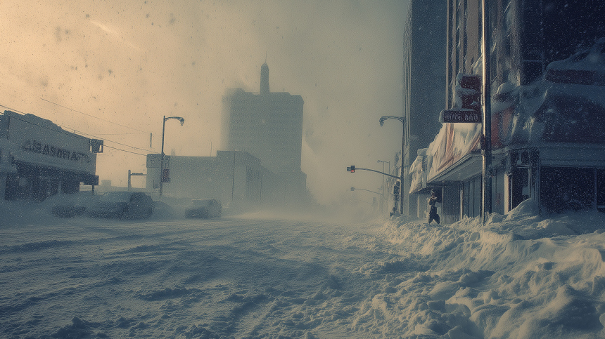 Снежная буря оставила без электричества около миллиона домов в США
